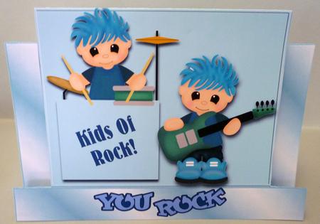 Rock Boys Column Fold Card by Michelle Chivers