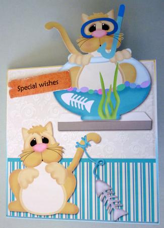 Gone Fishing Over Edge Card by Michelle Chivers