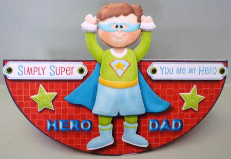 Hero Dad No Hole Over the Edge Wobble Card by Michelle Chivers