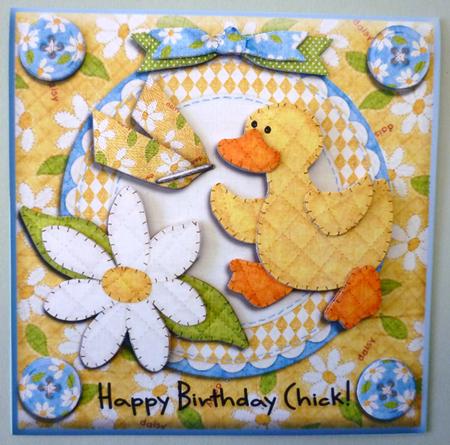Happy Birthday Chick! Cute Card Front by Michelle Chivers