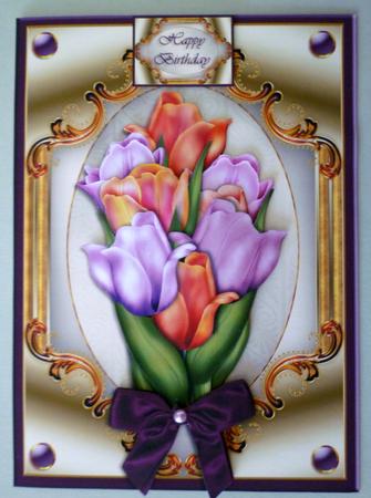 Tulips on Gold by Michelle Chivers
