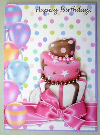 Happy Birthday Celebration Pink - Age Card by Michelle Chivers