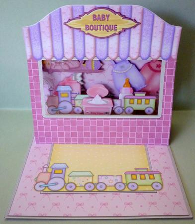 3D Baby Girl Shop Pop Up Window Card Kit by Michelle Chivers