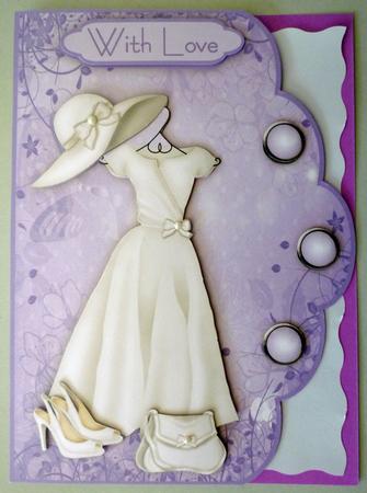 Wistful in White Scallop Edge Card Front with Step by Step by Michelle Chivers