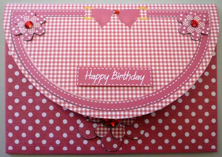 Red Spots & Checks A5 Gift Envelope Card Kit by Michelle Chivers