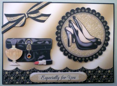 Evening Essentials - Decoupage Card by Michelle Chivers