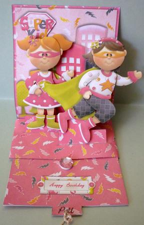 Supergirl Pop Up Slider Card Kit by Michelle Chivers