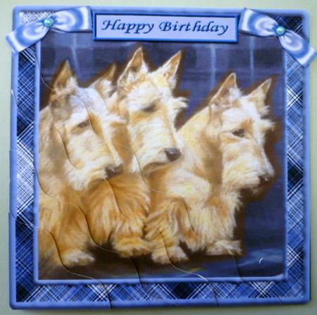 Scotty Dog Blue Side Stacker by Michelle Chivers