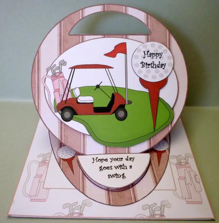 Easel Oval Cut Out Ladies Golf by Michelle Chivers