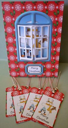 Arched Window 3D Card - Snowbuddies 2 by Michelle Chivers