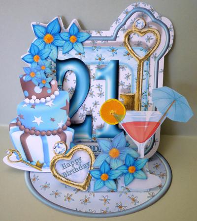 Giant Easel Tableau 3D Card Kit - 21 Today by Michelle Chivers