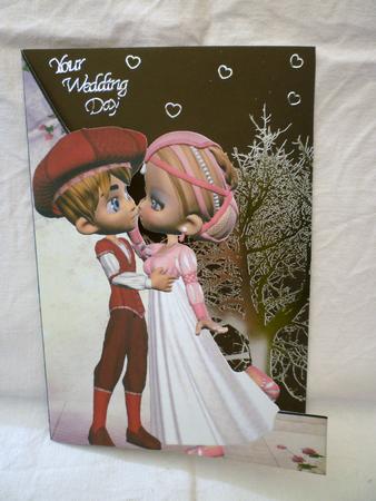 Romeo and Juliet Shaped Front Print and Fold Card by Michelle Chivers