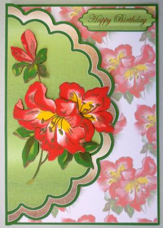 Bright Orchids Envelope Card by Michelle Chivers