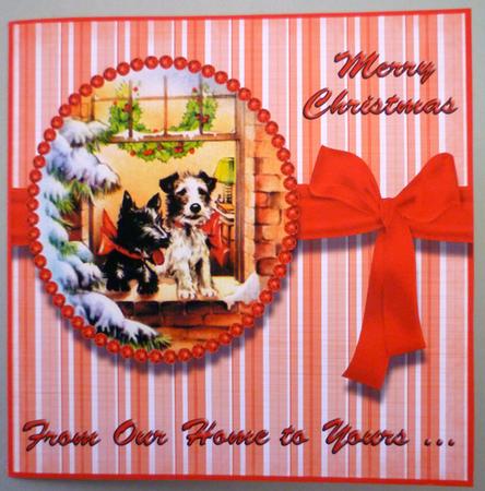 Dogs in the Window Merry Christmas from Our Home to Yours by Michelle Chivers