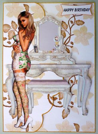 Pinup at Her Dressing Table by Michelle Chivers
