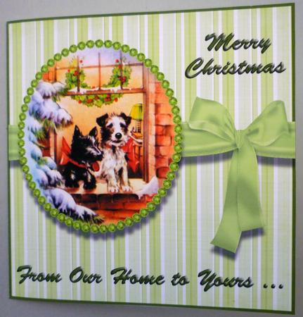 Vintage Dogs in Window from Our Home to Yours Christmas by Michelle Chivers