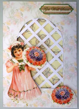Girl with Bouquet - Trellis Card Kit by Michelle Chivers