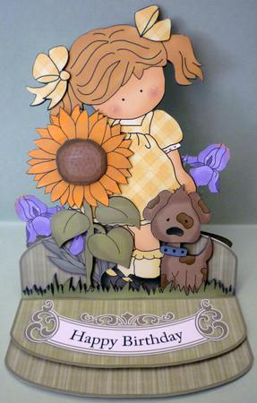 Little Miss Sunshine - Shaped Easel Card Kit by Michelle Chivers
