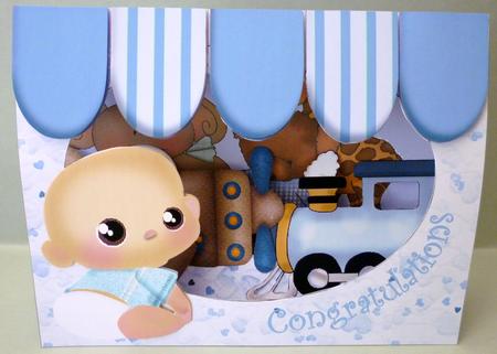 Baby Boys N Their Toys - 3D Tent Card Kit by Michelle Chivers