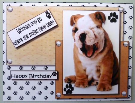 Wrinkles and Smiles Birthday Decoupage by Michelle Chivers