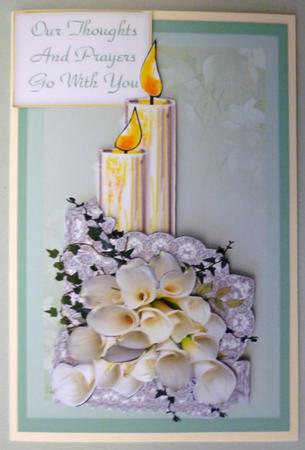 Sympathy Candle with Lilies 2 by Michelle Chivers