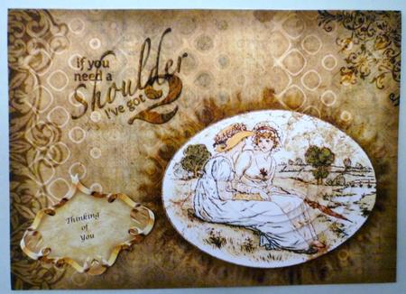 Shoulder A5 Oval Pyramid Card by Michelle Chivers