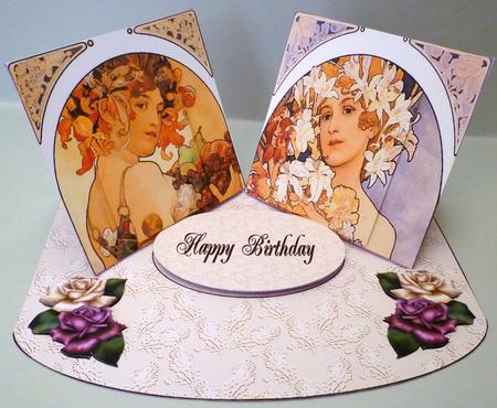 Small Twist Double Easel Art Deco by Michelle Chivers