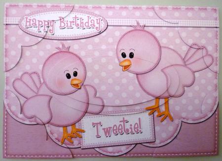 A5 Little Birdie Felties Scallop Corners and Pyramage by Michelle Chivers