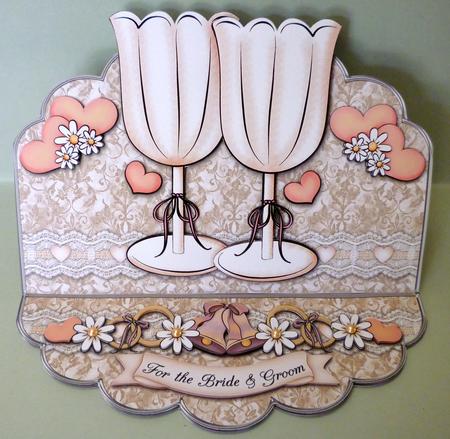 Wedding Lace - Scalloped Easel Card Kit by Michelle Chivers