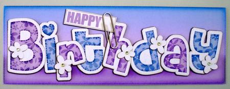 Large Dl Happy Birthday Floral Felties Quick Card Decoupage by Michelle Chivers