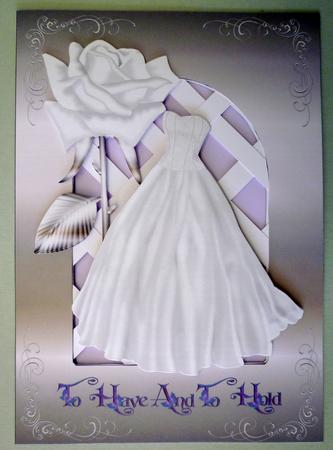 Wedding Gown with Rose - Trellis Card Kit by Michelle Chivers