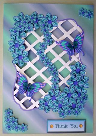 Purple Butterflies - Trellis Card Kit by Michelle Chivers
