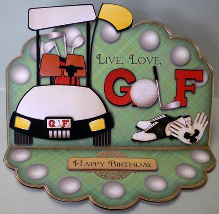 Live, Love, Golf - Scalloped Easel Card Kit by Michelle Chivers