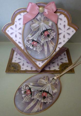 Lilac Bells Anglaise Scallop Spring Decoupage Card by Michelle Chivers