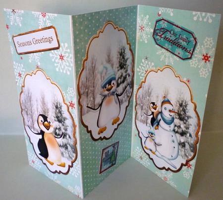 Happy Penguins and Snowman by Michelle Chivers