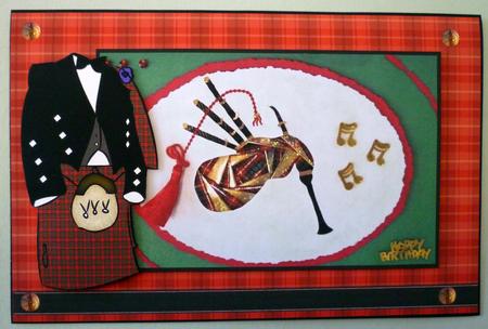 Bag Pipe with Kilt by Michelle Chivers