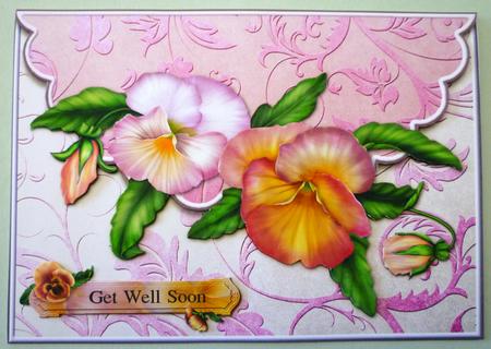 Pansey Envelope Card by Michelle Chivers