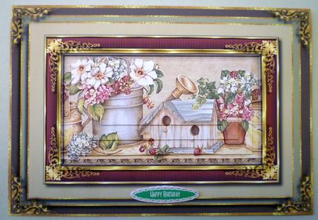 In the Garden Pyramid Card Front by Michelle Chivers