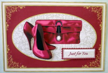 Beautiful Maroon Shoes and Matching Clutch Bag by Michelle Chivers