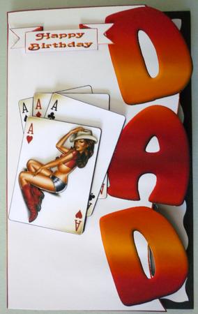 4 Ace's Dad Shaped Card by Michelle Chivers