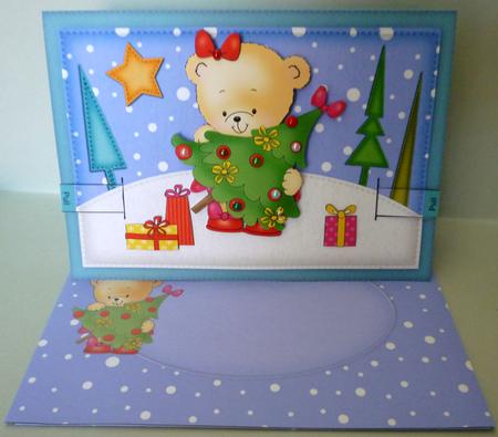 3D Rosie's Xmas Tree Animated Moveable Decoupage Card Kit by Michelle Chivers