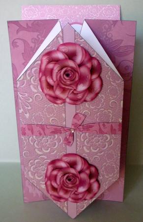 Dusky Rose - Diamond Fold Card Kit by Michelle Chivers