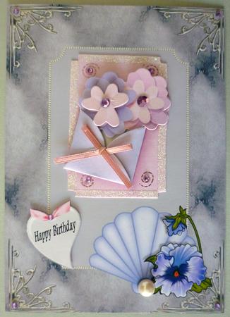 2 Pansy Card Fronts by Michelle Chivers