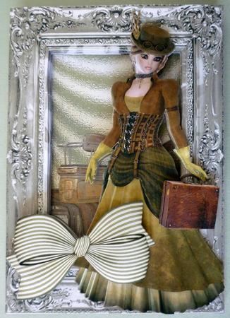 Inside Out Card Vintage Lady by Michelle Chivers