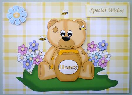 Cute Bear in Flowers by Michelle Chivers