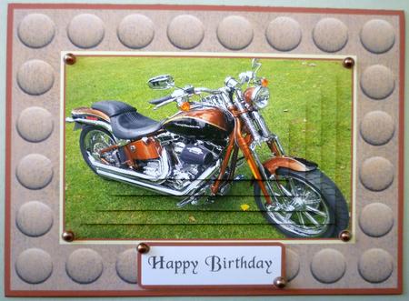 Motor Bike Quick Card in Bronze by Michelle Chivers
