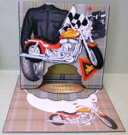 Drop Flap Card Kit - Motorbiking by Michelle Chivers