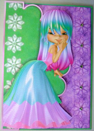 Giggles Pretty Cute Envelope Card Front 5 by Michelle Chivers