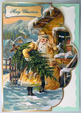Vintage Scallop Topper & Pyramid - Santa Calling by Michelle Chivers