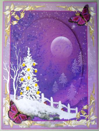 Purple Winter Step by Step Decoupage by Michelle Chivers